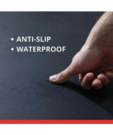 Finer Form Over-Sized Exercise Equipment Floor Mat for Home Gym - Ideal for Weight Benches, Treadmill, Exercise Bikes, Elliptical, Yoga, HIIT, and Cardio - Works on Floor and Carpet - Buy Online on SooperMarket.com