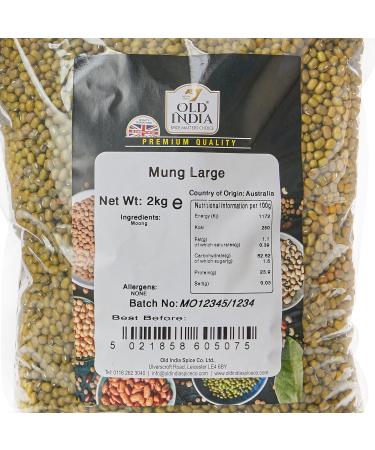 Old India Mung Large 2kg - Premium Quality Mung Beans for Cooking and Sprouting - Buy Online on SooperMarket.com