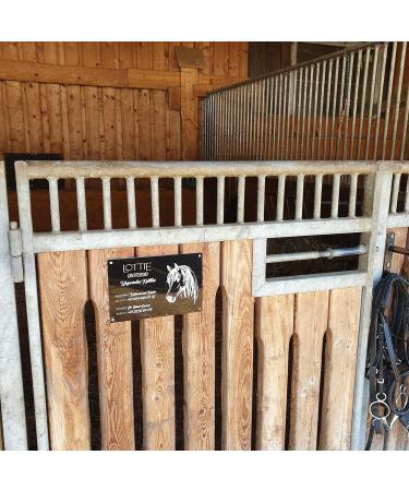 Personalized Horse Shape Stable Bar Sign | 29x19cm Black Glossy Laser Engraved | UV-Resistant & Waterproof | Perfect for Equestrian Decorations - Buy Online on SooperMarket.com