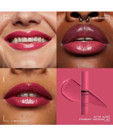 NYX Butter Gloss Strawberry Cheesecake Lip Gloss - Warm Pink (0.27 Fl Oz) - Buy Online on SooperMarket.com