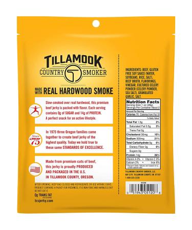 Tillamook Country Smoker Keto Friendly Zero Sugar Beef Jerky Original 2.2oz (4 Pack) - Buy Online on SooperMarket.com