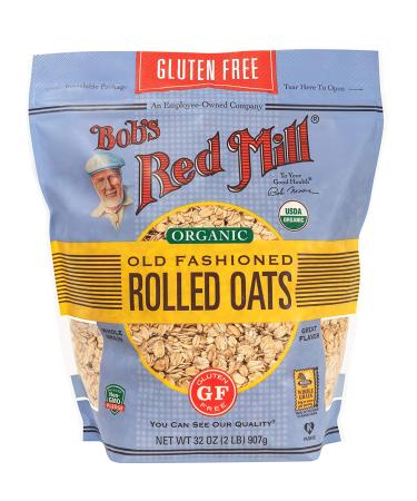 Bob's Red Mill Gluten Free Organic Old Fashioned Rolled Oats - 2 lb Pack - Premium Quality Oats - Buy Online on SooperMarket.com