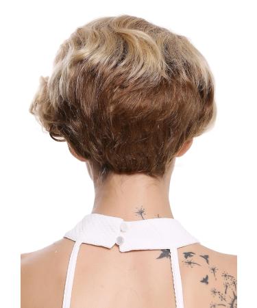 WIG ME UP DW-2054-HH-MF 12/613YS12 Women's Human Hair Short Wavy Ombre Lace Front Wig - Brown & Light Blonde - Buy Online on SooperMarket.com