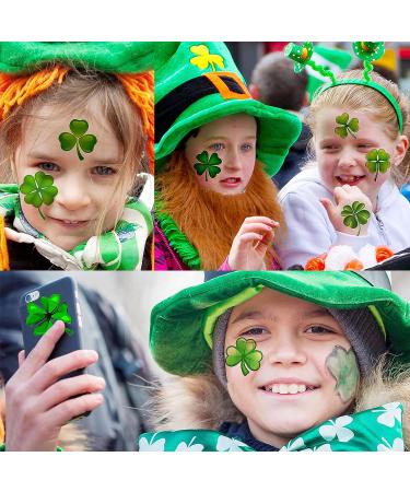 48 PCS FANRUI 3D Shamrock Temporary Tattoos - Saint Patrick's Day Party Favor for Kids & Adults - Lucky Green Four Leaf Clover Decals - Buy Online on SooperMarket.com