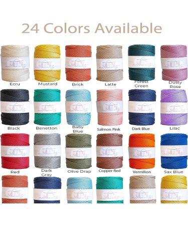2mm x 250 yards Polypropylene Macrame Cord for Crafts - Latte Macrame Cord for Bags, Wall Hangings, Rugs - 750ft Macrame Bag Cord - Buy Online on SooperMarket.com