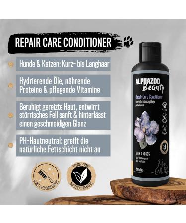 Alphazoo Repair & Care Conditioner 200ml for Cats & Dogs | Natural Shampoo for Soft Fur | All Breeds Langhaar & Kurzhaar - Buy Online on SooperMarket.com