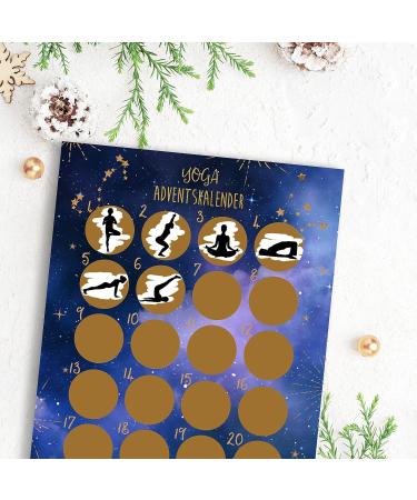 Nastami Advent Calendar - Scratch Off A3 Christmas Calendar (Yoga DARK) | International Shipping Available - Buy Online on SooperMarket.com