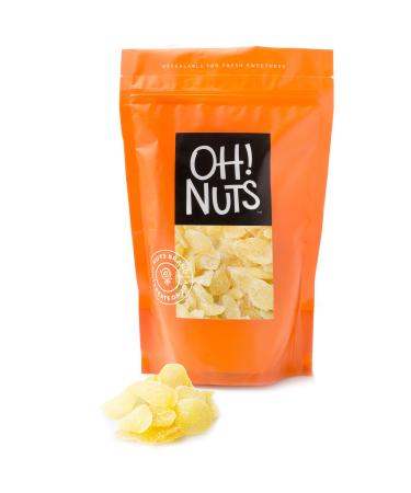 Oh! Nuts Ginger Candy | Chewy Gummies with Crystallized Sugar Candied Coating | For Snacking, Nausea, Morning & Motion Sickness | Resealable 1lb Bulk Bag of Certified Kosher Bits for Premium Freshness 1.0 Pounds