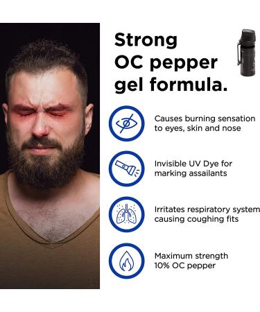 Mace Brand Pepper Gel | Black Magnum 3 (45g) - Night Defender with LED Light - Buy Online on SooperMarket.com
