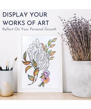 Adult Coloring Book for Women - Mindfulness & Personal Growth Prompts - Stress Relief & Relaxation, Anxiety Color Book - Express Yourself with Coloring Books for Adults - Buy Online on SooperMarket.com