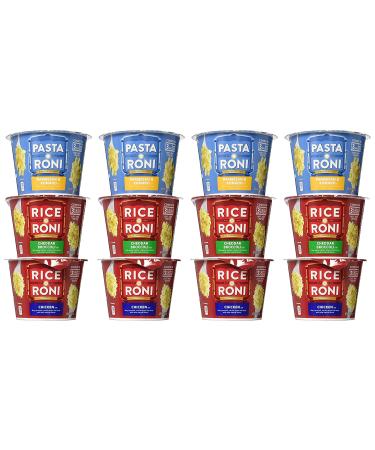 PASTA RONI Rice a Roni Cups Variety Pack - 3 Flavors, 12 Count (2.25 Oz Each) - Quick & Easy Meals - Buy Online on SooperMarket.com