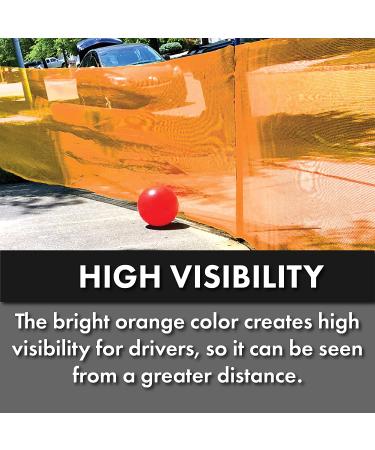 Play It Safe Driveway Net - Bright Orange Removable Safety Netting for Driveways up to 25' Wide - Kid-Friendly Barrier - Buy Online on SooperMarket.com