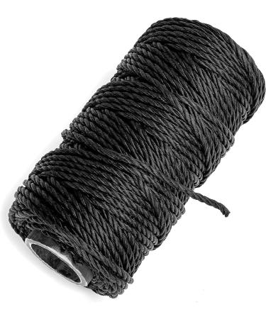 Texas Bushcraft Tarred Bank Line Twine #36 - Weather Resistant Black Nylon String for Fishing, Camping, and Survival - 1/4 lb (121 ft) Strong Braided Bankline Cordage - Buy Online on SooperMarket.com