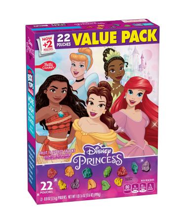 Disney Princess Fruit Flavored Snacks, Treat Value Pack, 22 ct
