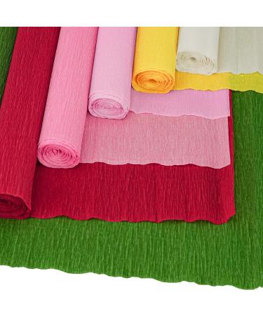 Star Best Packing Crepe Paper Rolls 12 Colors Available Wide Crepe Paper Streamer 18Inch X 8.2 Feet Each Roll for Crepe Paper Flowers Gift Wrapping Floral Artwork Assorted Color Crepe Paper Sheets 6 Rolls Shades of Greeting