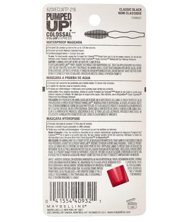 Maybelline New York Volum' Express Pumped Up! Colossal Waterproof Mascara - Classic Black, 0.32 Fl Oz - Buy Online on SooperMarket.com
