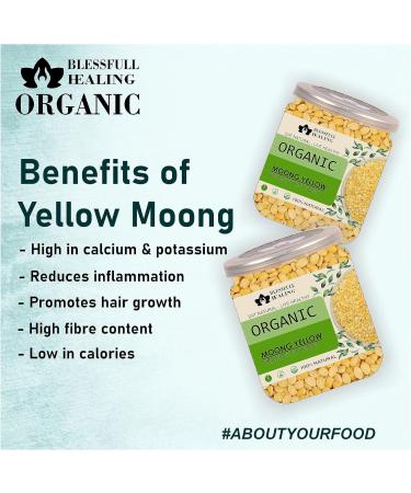 Blessfull Healing Organice Moong Yellow 2 lb (907 Gram) - Buy Online on SooperMarket.com