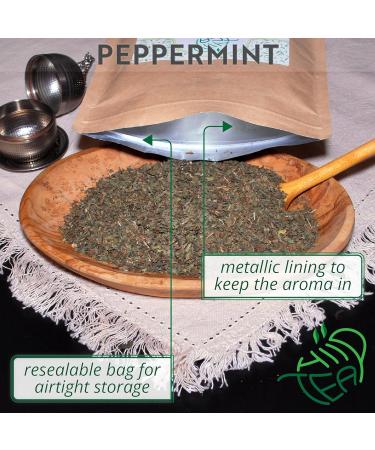Peppermint Herbal Loose Leaf Tea - 100g of Pure Mint Leaves for Refreshing Tea - Buy Online on SooperMarket.com