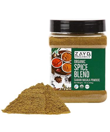 Zayd Organics Garam Masala Powder 16oz - USDA Organic Indian 11-Spice Blend - Buy Online on SooperMarket.com