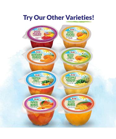 Dole Fruit Bowls Diced Peaches in Strawberry Gel - 4.3oz (36 Cups) | Gluten Free Healthy Snack - Buy Online on SooperMarket.com
