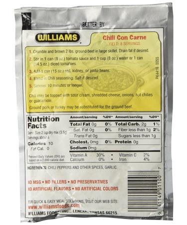 Williams Original Chili Seasoning - Pack of 6 | Premium Spice Blend - Buy Online on SooperMarket.com