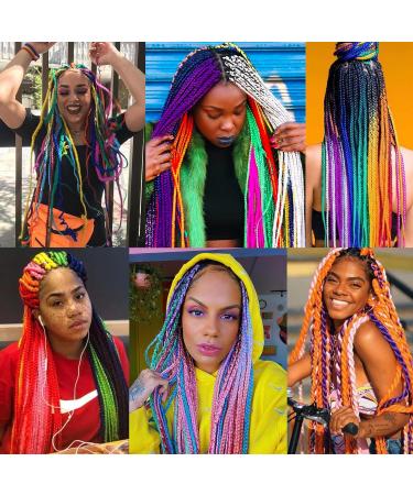 Leeven 8 Packs Pre Stretched Braiding Hair 26 Inch Yaki Texture Red Brading Hair Extensions for Box Braids Red Crochet Hair Extensions for Braiding/Red 26 Inch (Pack of 8) RED - Buy Online on SooperMarket.com