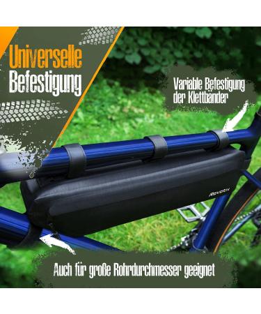 Rovativ Bikepacking Frame Bag 3L - 100% Waterproof Large Frame Bag for Gravel Road & MTB - 42cm Long - Buy Online on SooperMarket.com