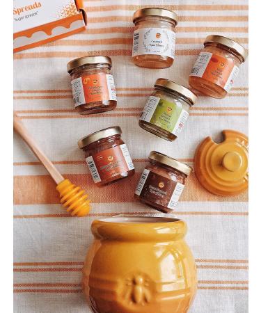 Pearl Honey Spreads Creamed Raw Honey Variety Flavored Gift Set| Raw and Unfiltered Pure Honey| Organic Matcha | Organic Cacao| Organic Cayenne| Organic Cinnamon| Organic Cacao|1.5 Ounces Per Jar - Buy Online on SooperMarket.com
