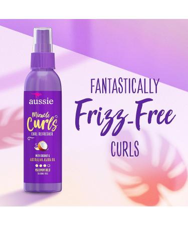 Aussie Miracle Curls Refresher Spray Gel - 5.7 oz with Coconut & Jojoba Oil - Buy Online on SooperMarket.com