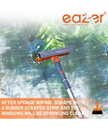 Eazer Professional 2-in-1 Window Squeegee with Extension Pole | Multi-Use Window Cleaner Tool for Window Washing | Multiple Angles for Effective Window Cleaning - Buy Online on SooperMarket.com