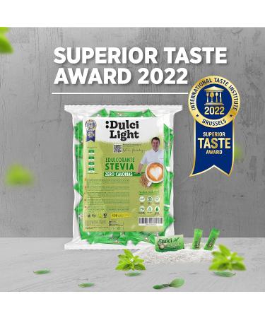 Dulci Light Stevia Sweetener - 100 Calorie-Free Bags | Natural Sugar Substitute for Drinks & Food - Shop Internationally! - Buy Online on SooperMarket.com