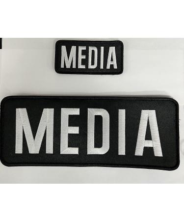 2 Pack Media Patch Set - 4x10 and 2x4 Embroidered with Hook and Loop - Buy Online on SooperMarket.com
