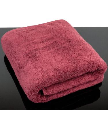 BC BARE COTTON Luxury Hotel & Spa Turkish Cotton Oversized Bath Sheet - Cranberry (40x80 inches, Set of 1) - Buy Online on SooperMarket.com