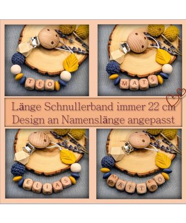 Personalized Baby Gift - Storchenkind | Custom Name | Girls/Boys | Gift Packaging | Laser Engraved Wooden Letters & Food-Safe Silicone | Various Colors - Buy Online on SooperMarket.com