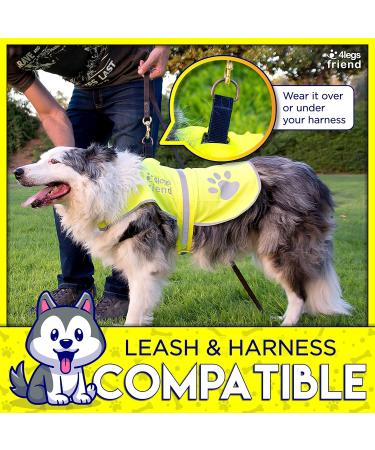 4Legriend Yellow Reflective Safety Vest for Dogs - 2 Pack Small | Keep Your Dog Visible & Safe from Cars & Hunting Accidents - Buy Online on SooperMarket.com