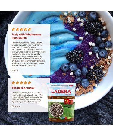 Ladera Cocoa Almond Granola - 2 lb Family Pack | Low Sugar, Gluten Free & Vegan | Healthy Breakfast & Snack - Buy Online on SooperMarket.com
