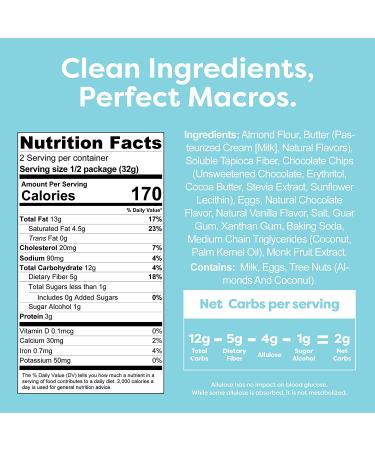 Kiss My Keto Chocolate Chip Cookies - Low Carb Keto Snack 2.25 oz (64g) - Buy Online on SooperMarket.com