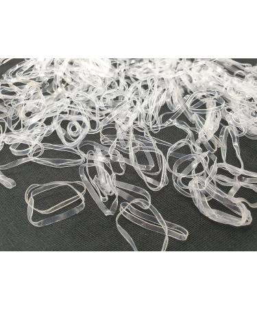 700 Clear Small Elastic Hair Bands - Hair Elastics for Styling - Pack of 700 - Buy Online on SooperMarket.com