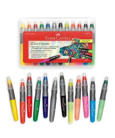 Faber-Castell Gel Crayons - 12 Vibrant Colors In Durable Storage Case 12 Original Colors