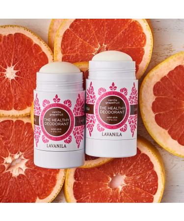 Lavanila Natural Aluminum Free Deodorant 2-Pack Vanilla Grapefruit - The Healthy Deodorant for Men and Women Solid Stick (2 Ounce Each) Vegan Vanilla Grapefruit 2 Ounce (Pack of 2) - Buy Online on SooperMarket.com