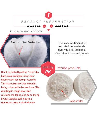Buy XL 6-Pack Organic Wool Dryer Balls | Eco-Friendly Reusable Natural Fabric Softener - International Shipping Available - Buy Online on SooperMarket.com