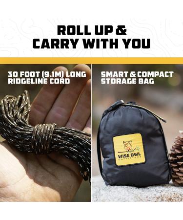 Wise Owl Outfitters Hammock Bug Net - Premium Waterproof Mesh Netting with Double-Sided Zipper for Hammocks - Essential Camping Gear in Black - Buy Online on SooperMarket.com