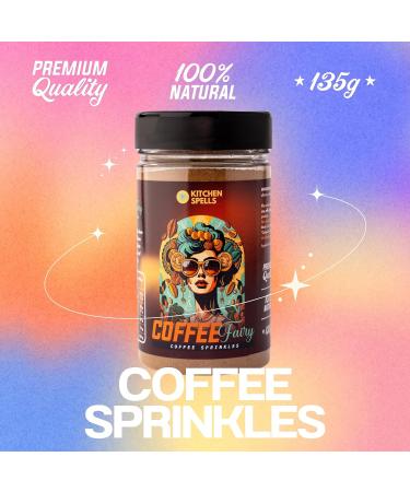 Coffee Fairy Sprinkles - Flavourful Coffee Cacao & Hot Chocolate Topping - Enhance Your Everyday Cup Of Hot Drink - Large Jar - 135 G Coffee & Hot Chocolate Sprinkles - Buy Online on SooperMarket.com