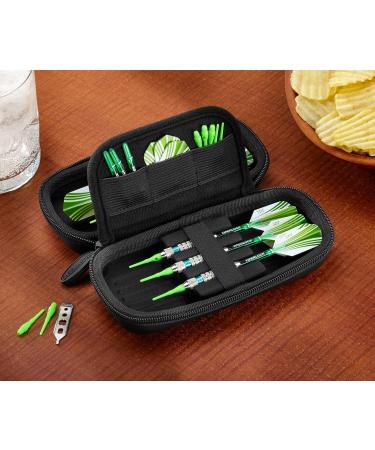 Casemaster Sentry Dart Case - Slim EVA Shell for Steel and Soft Tip Darts - Holds 6 Darts with Built-in Storage - Black - Buy Online on SooperMarket.com