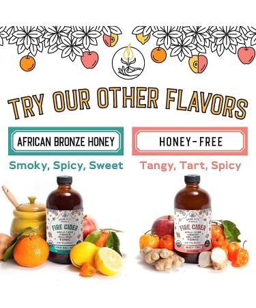 Amazon Exclusive: Shire City Herbals Fire Cider Tonic 16 oz - Wildflower Honey, Apple Cider Vinegar, Organic Raw Ingredients - Paleo, Keto, Whole 30 Approved - Buy Online on SooperMarket.com
