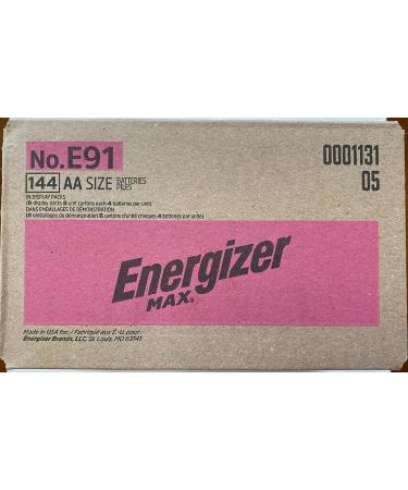 Energizer Max E91 AA Batteries - Case of 144 - Premium Quality Made in the USA | International Shipping Available - Buy Online on SooperMarket.com