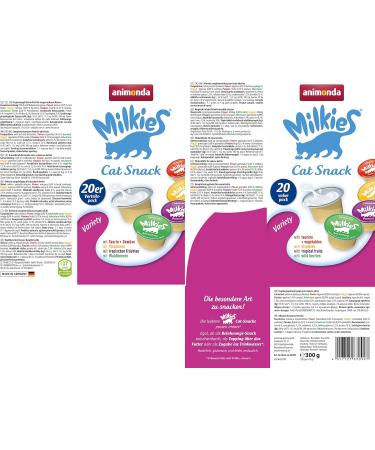 Animonda Milkies Cat Milk - Variety Pack 4x20 Cups | 75g Total - Premium Cat Milk Portions for Healthy Cats - Buy Online on SooperMarket.com