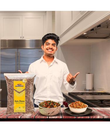 Rani Kala Chana 64oz (4lbs) - All Natural, Gluten Friendly, Non-GMO, Vegan | Indian Origin Black Chickpeas with Skin - 1.81kg Pack - Buy Online on SooperMarket.com