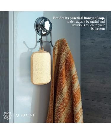 Almooni Premium Egyptian Exfoliating Loofah Pad Body Scrubber - Natural Egyptian Shower Sponge - 2 Pack - Buy Online on SooperMarket.com