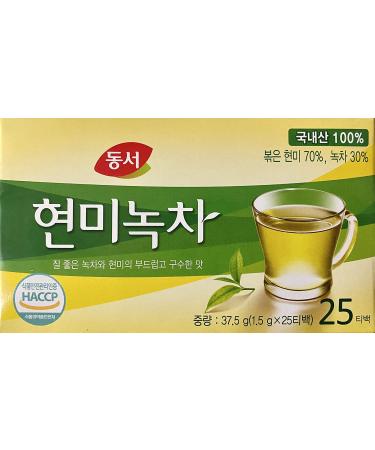 Dongsuh Green Tea with Brown Rice (1.5g x 2.5 Tea Bags) 37.5g